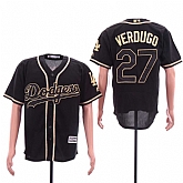 Dodgers 27 Alex Verdugo Black Gold Cool Base Jersey Sguo,baseball caps,new era cap wholesale,wholesale hats